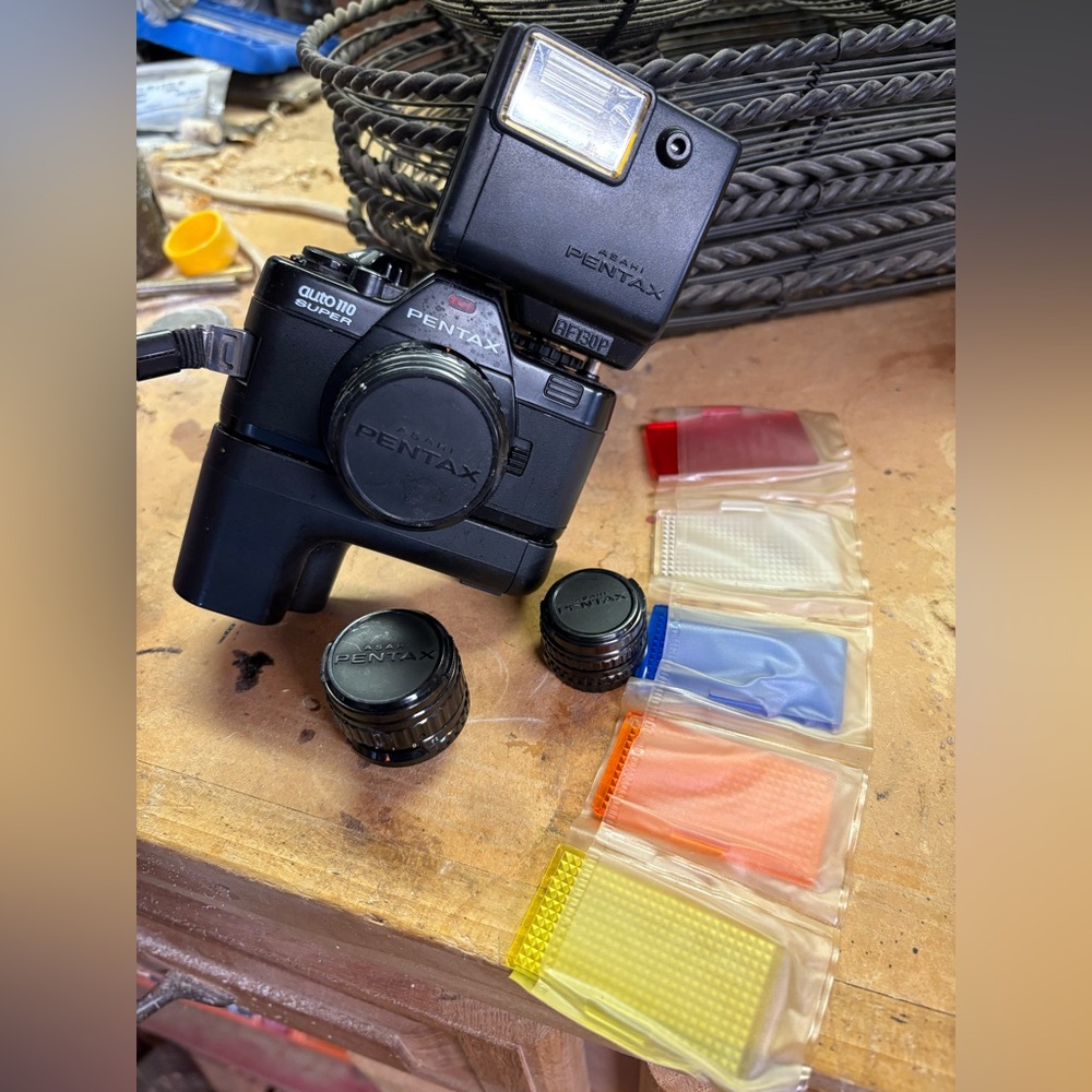 Pentax Auto 110 Mini Camera with Extras